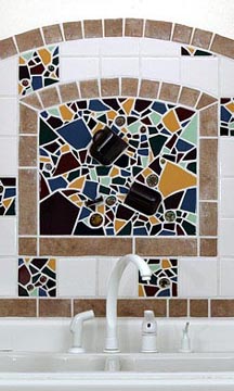 Click for larger image of mosaic Kitchen Backsplash